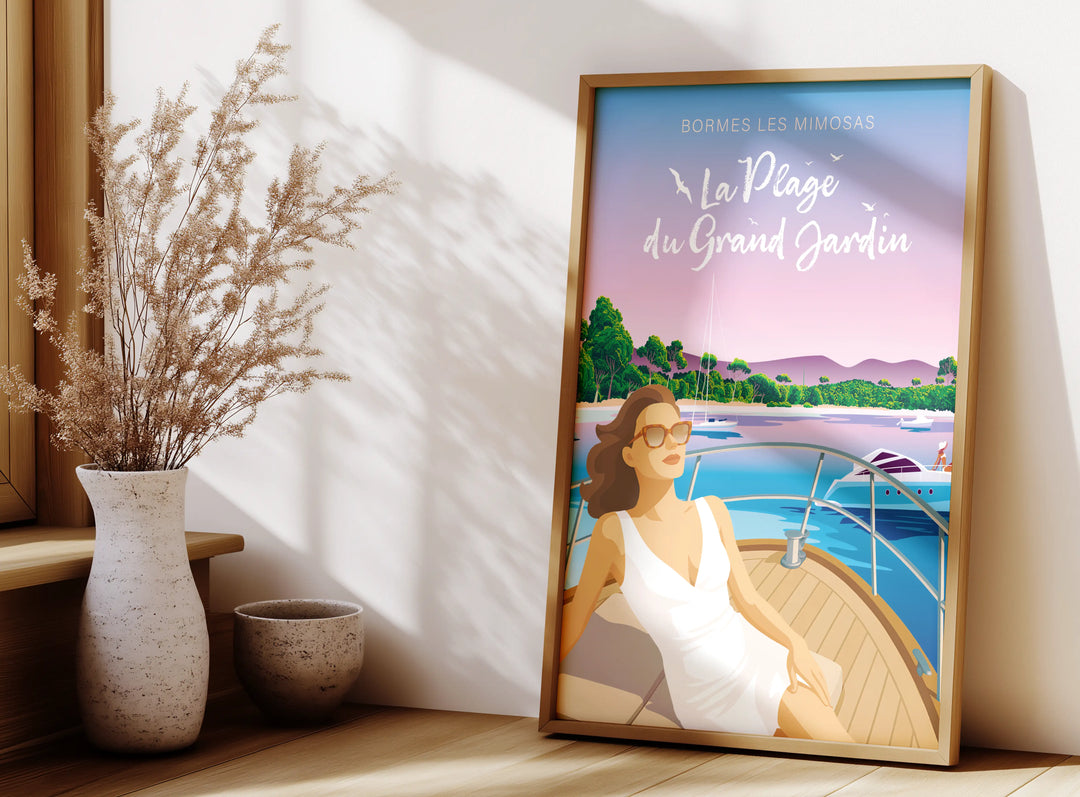 Poster Odyssey — La Baie de Bormes-les-Mimosas, Plage du Grand Jardin — A2/A3
