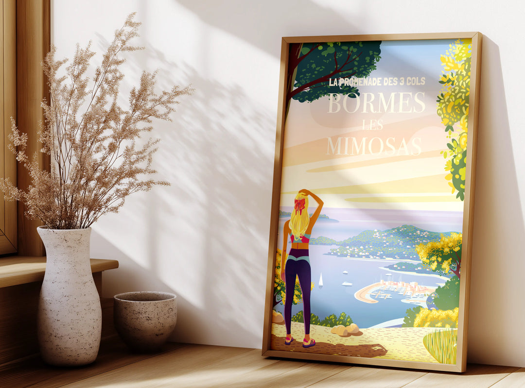 Poster Odyssey — Les Collines de Bormes-les-Mimosas, Promenade des Trois Cols — A2/A3